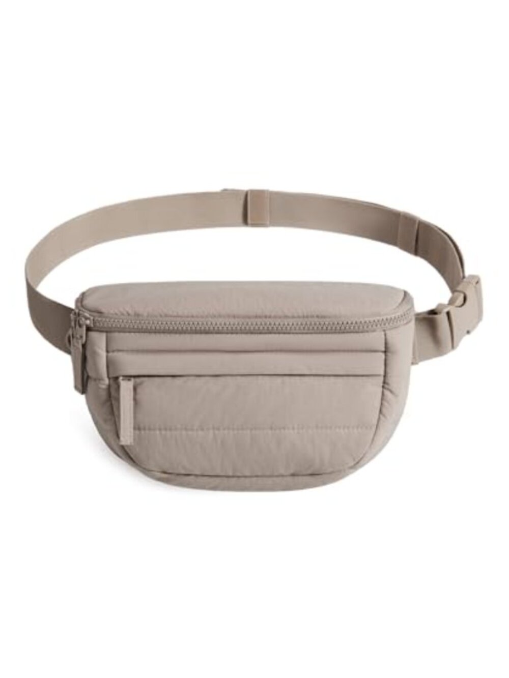 Quilted Puffy Nylon Belt Bag Crossbody Fanny Pack Water Resistant Travel